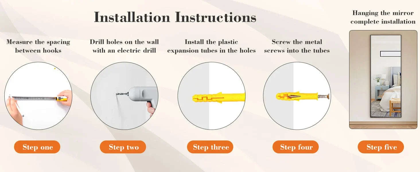 64 x 21 Full Body Wall Mirror with Aluminum Alloy Frame - Image 10