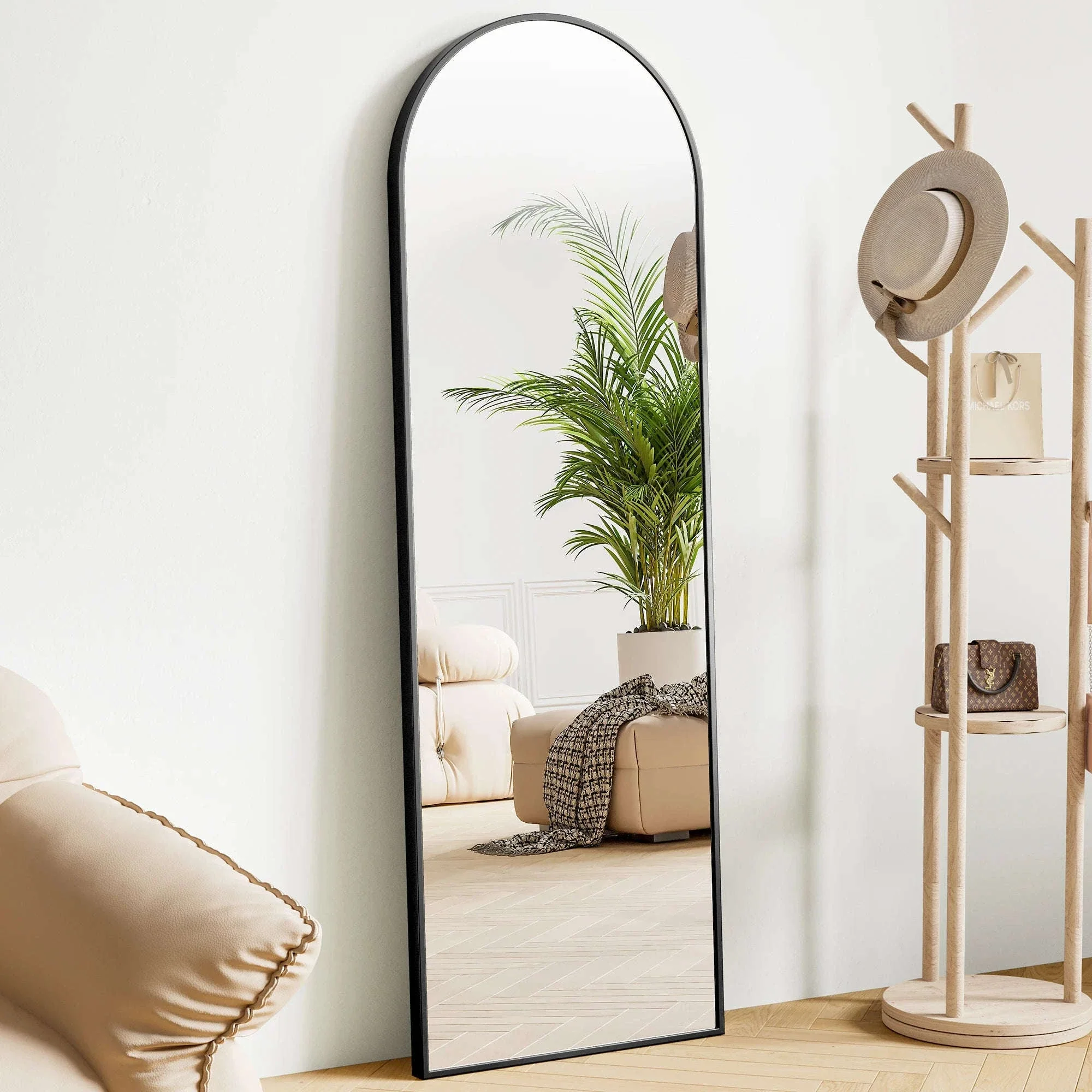 64 x 21 Full Body Wall Mirror with Aluminum Alloy Frame - Image 14