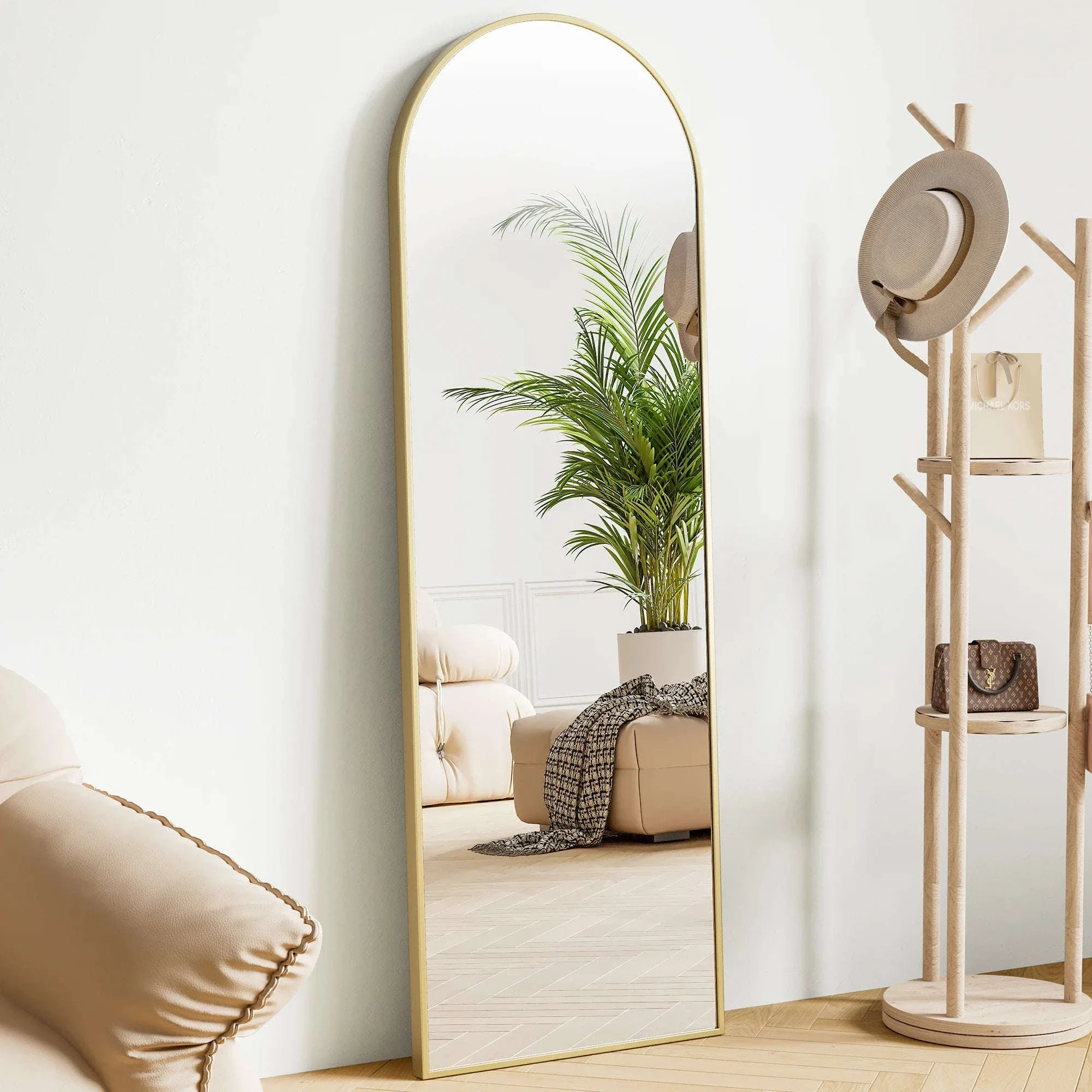 64 x 21 Full Body Wall Mirror with Aluminum Alloy Frame - Image 15