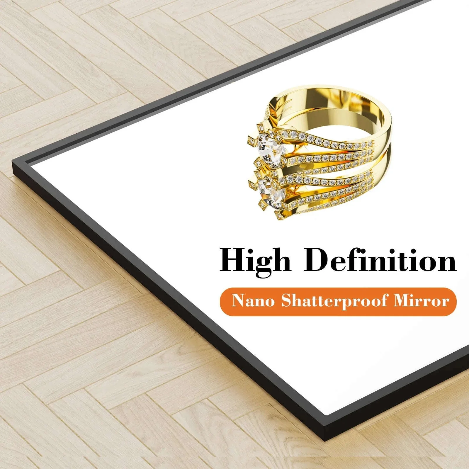 64 x 21 Full Body Wall Mirror with Aluminum Alloy Frame - Image 4