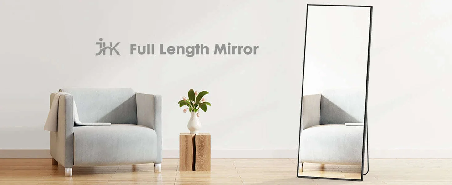 64 x 21 Full Body Wall Mirror with Aluminum Alloy Frame - Image 6