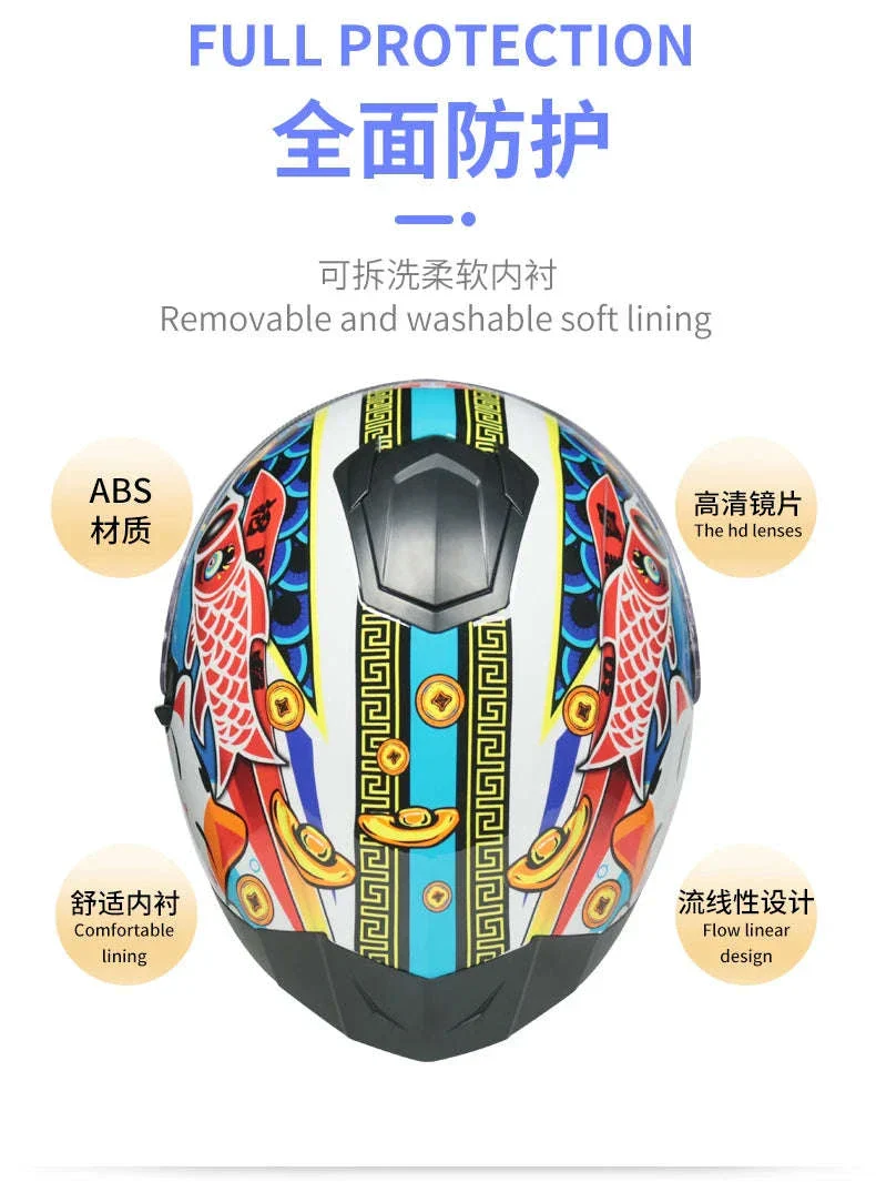 Full Face Motorcycle Helmet for Winter Warmth and Road Protection - Image 10