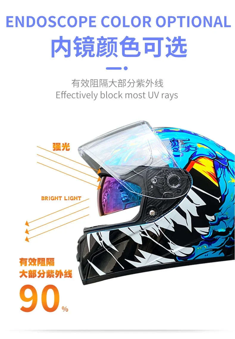 Full Face Motorcycle Helmet for Winter Warmth and Road Protection - Image 12