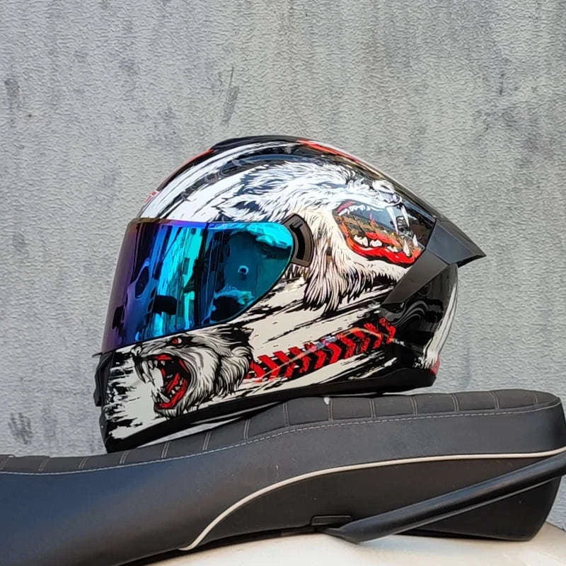Full Face Motorcycle Helmet for Winter Warmth and Road Protection - Image 4
