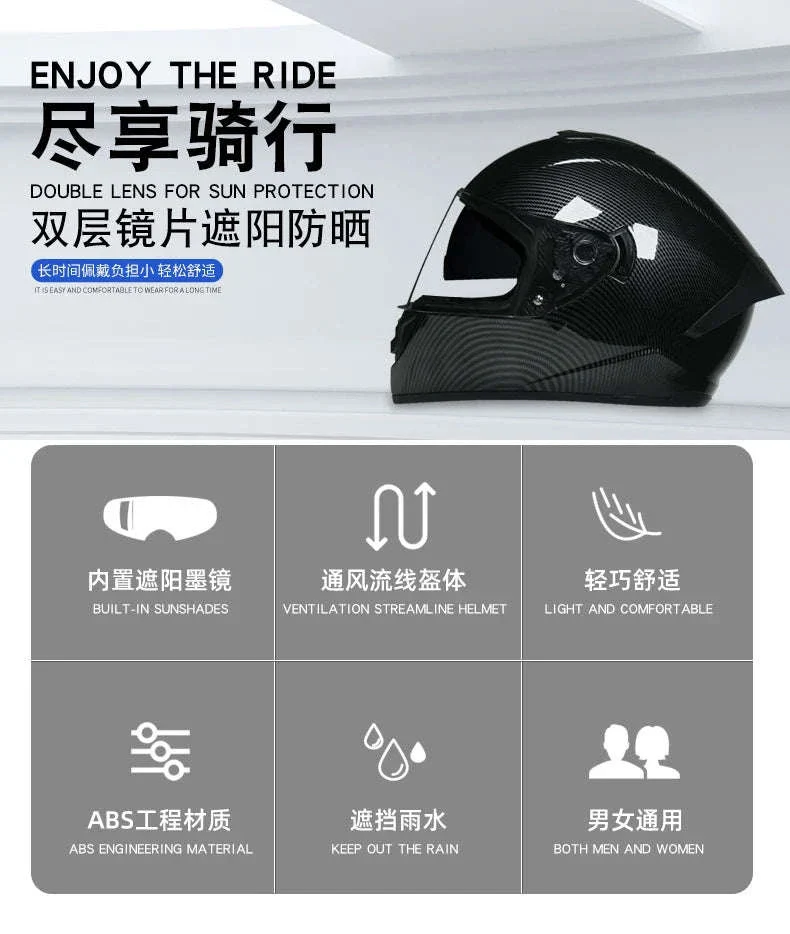 Full Face Motorcycle Helmet for Winter Warmth and Road Protection - Image 8