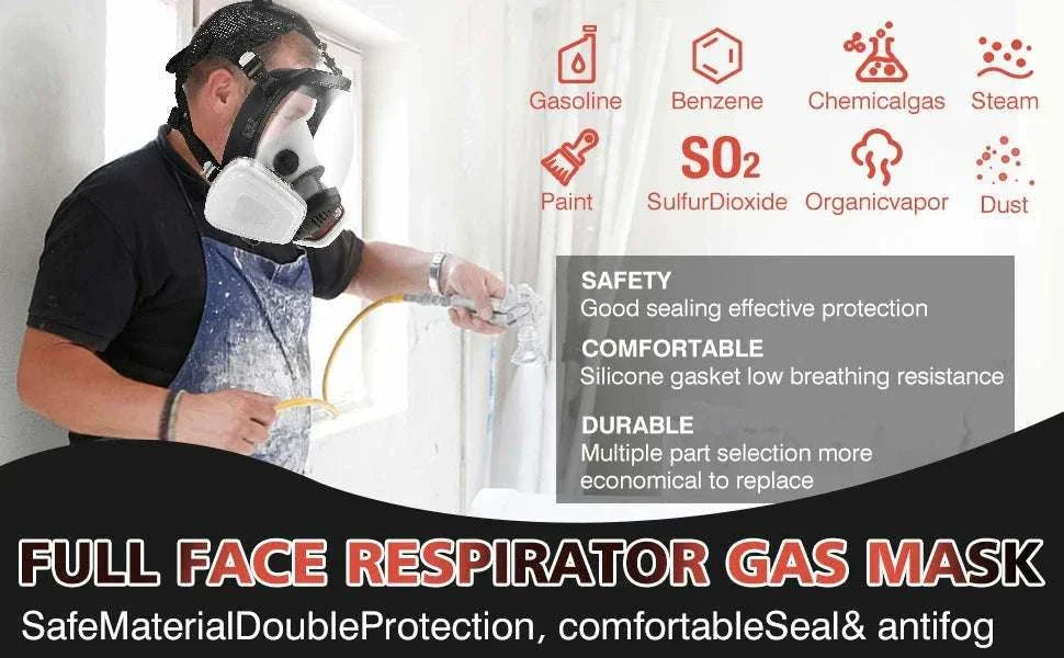 Full Face Respirator Mask Kit 27-in-1 Reusable Safety Protection Set - Image 15