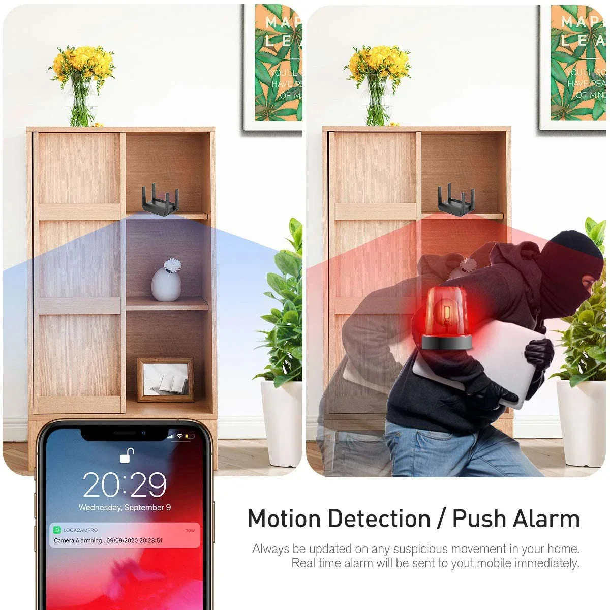 1080P Mini WiFi Camera with 270° Wide Angle & Triple Lens - Image 9