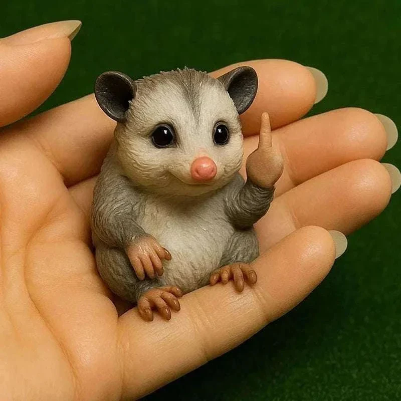 Funny Middle Finger Animal Statue – Mini Resin Desk Decor Figurine - Image 11