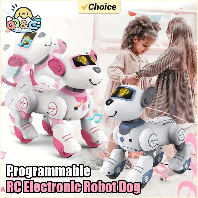 Programmable Robot Dog Toy with Remote Control and Stunt Moves