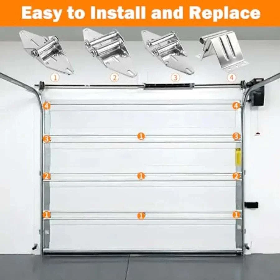 Garage Door Hardware Kit with 2" Nylon Rollers for 7' Doors - Image 10