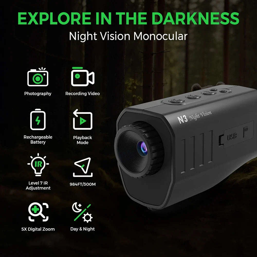 GTGUARD N3 Night Vision Monocular with 4K-Style HD Recording - Image 7