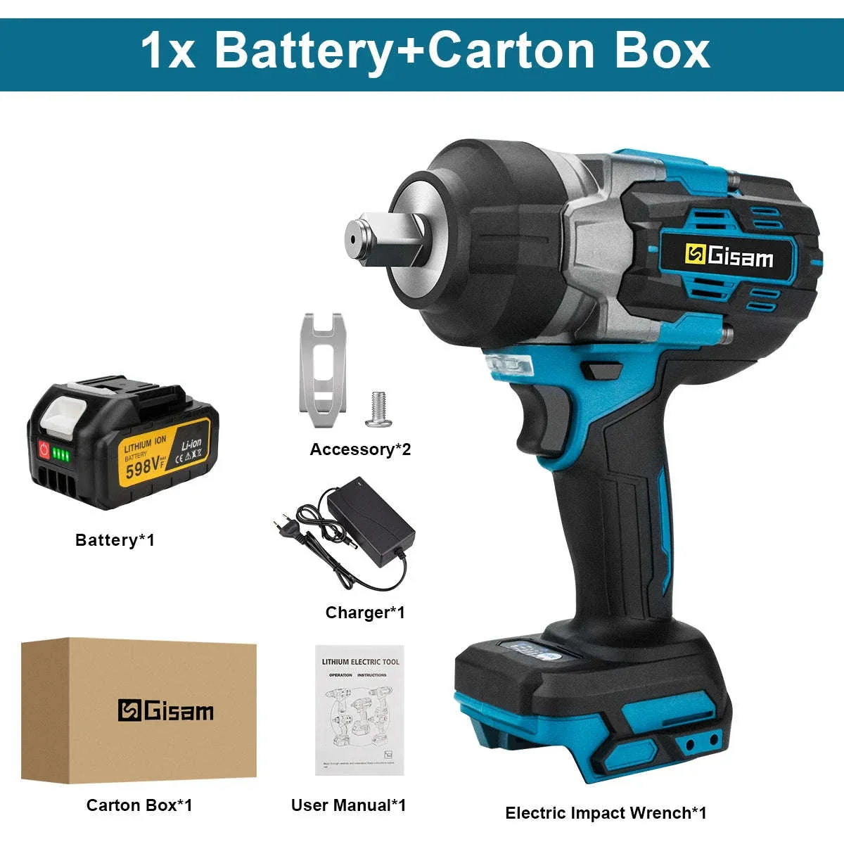 2800N.M Brushless Electric Wrench for Makita 18V Batteries - Image 24
