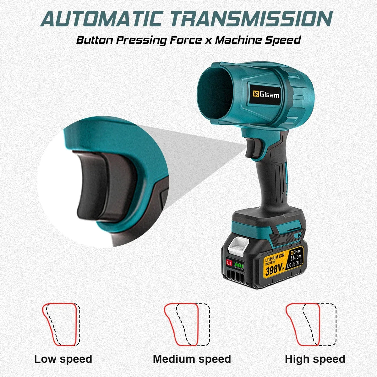 Brushless Turbo Jet Fan 1500W Cordless Air Blower for Makita 18V - Image 4