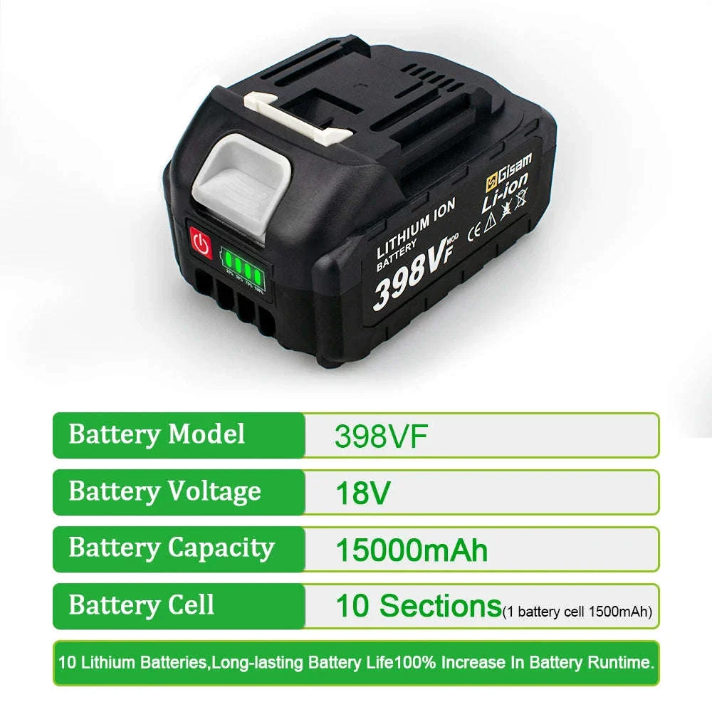 Makita 18V Lithium Battery Pack for Longer Tool Runtime - Image 13