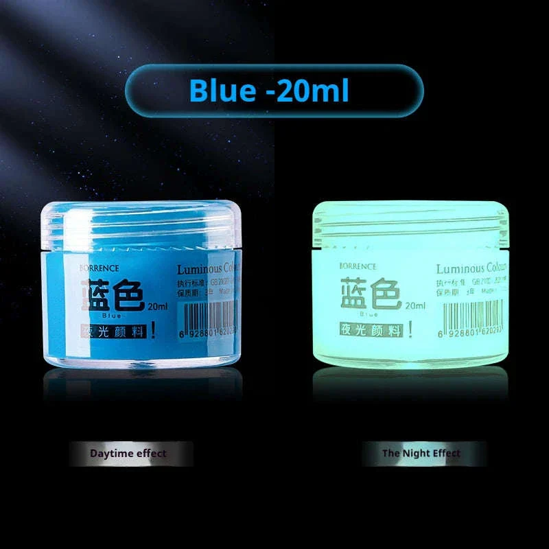 Glow-in-the-Dark Pigment 20ml Fluorescent Acrylic Paint - Image 29