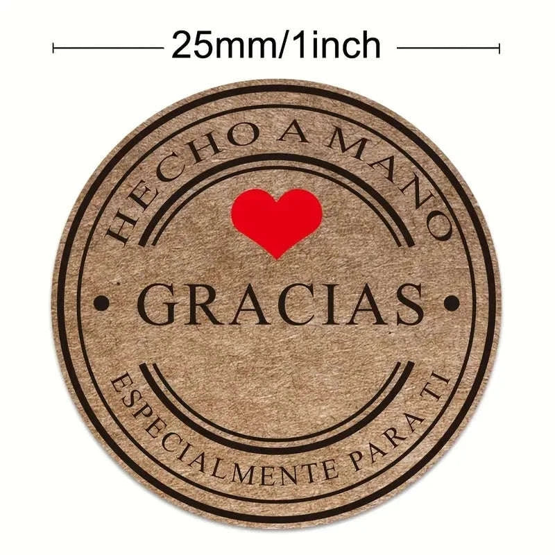 Gracias Gift Stickers for Gifts, Scrapbooks & Packaging - Image 7