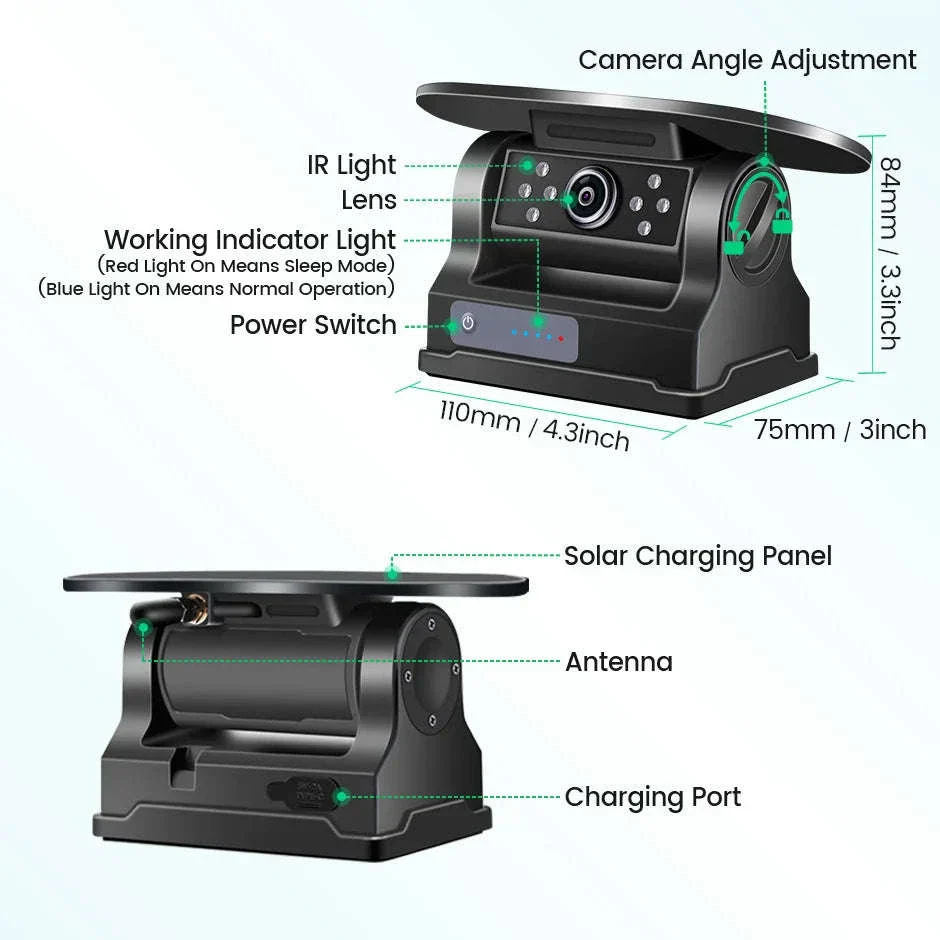 5G Wireless Solar Reversing Camera for Safer Backing Up - Image 14