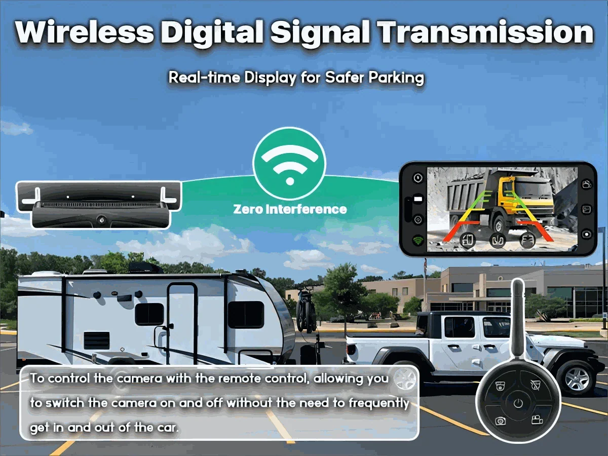 GreenYi Wireless Solar Reversing Camera with Wi‑Fi App Control - Image 9
