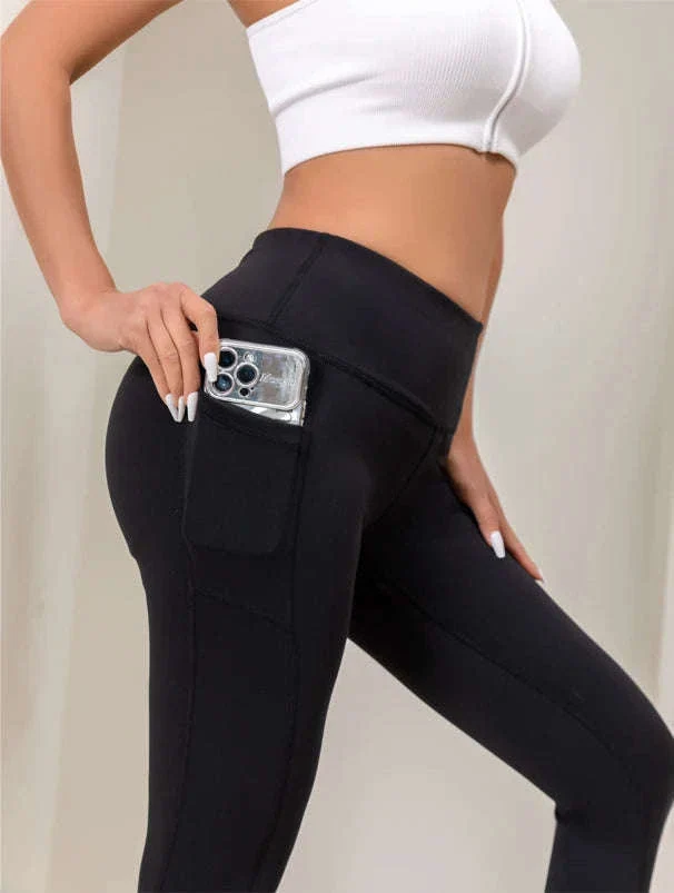 High Waisted Gym Cropped Pants for Comfortable Training - Image 3