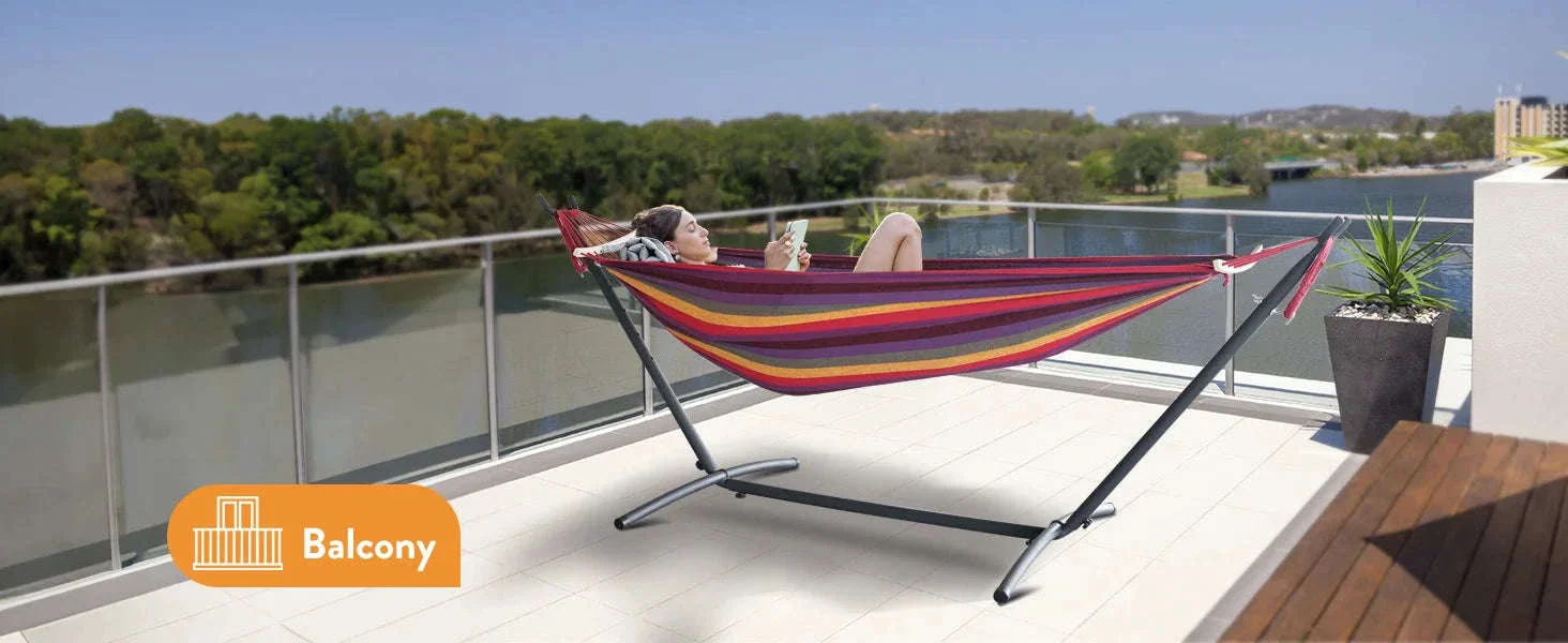 Adjustable Hammock Stand with 600 lb Capacity and Carry Bag - Image 15