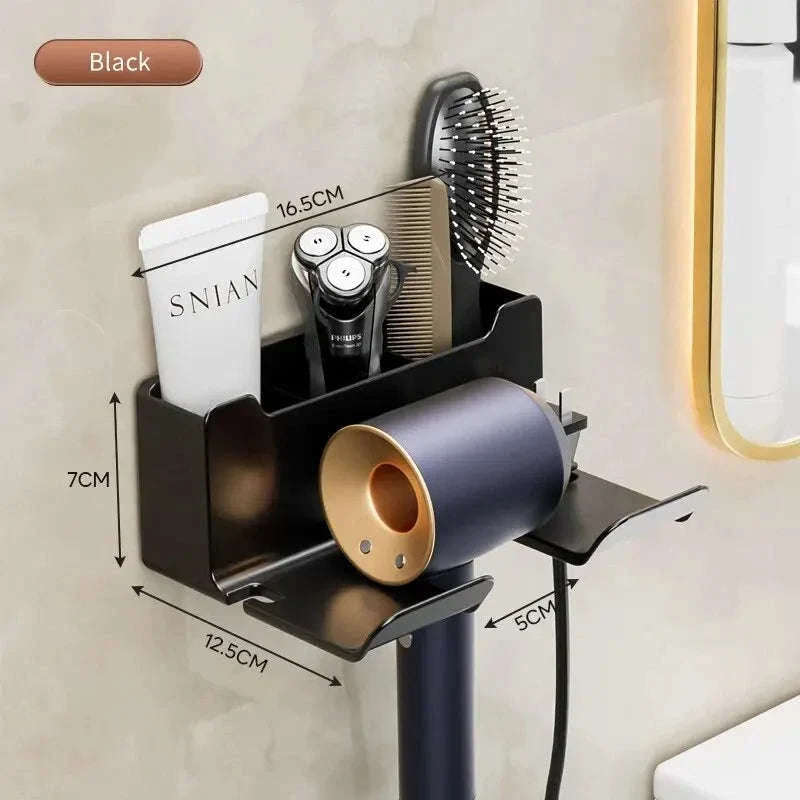 Wall Mount Hair Dryer Holder and Straightener Stand - Image 7