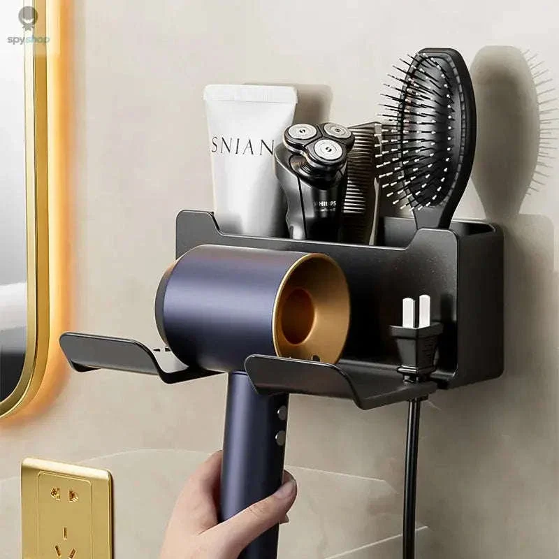 Wall Mounted Hair Dryer Holder for a Cleaner Bathroom - Image 2