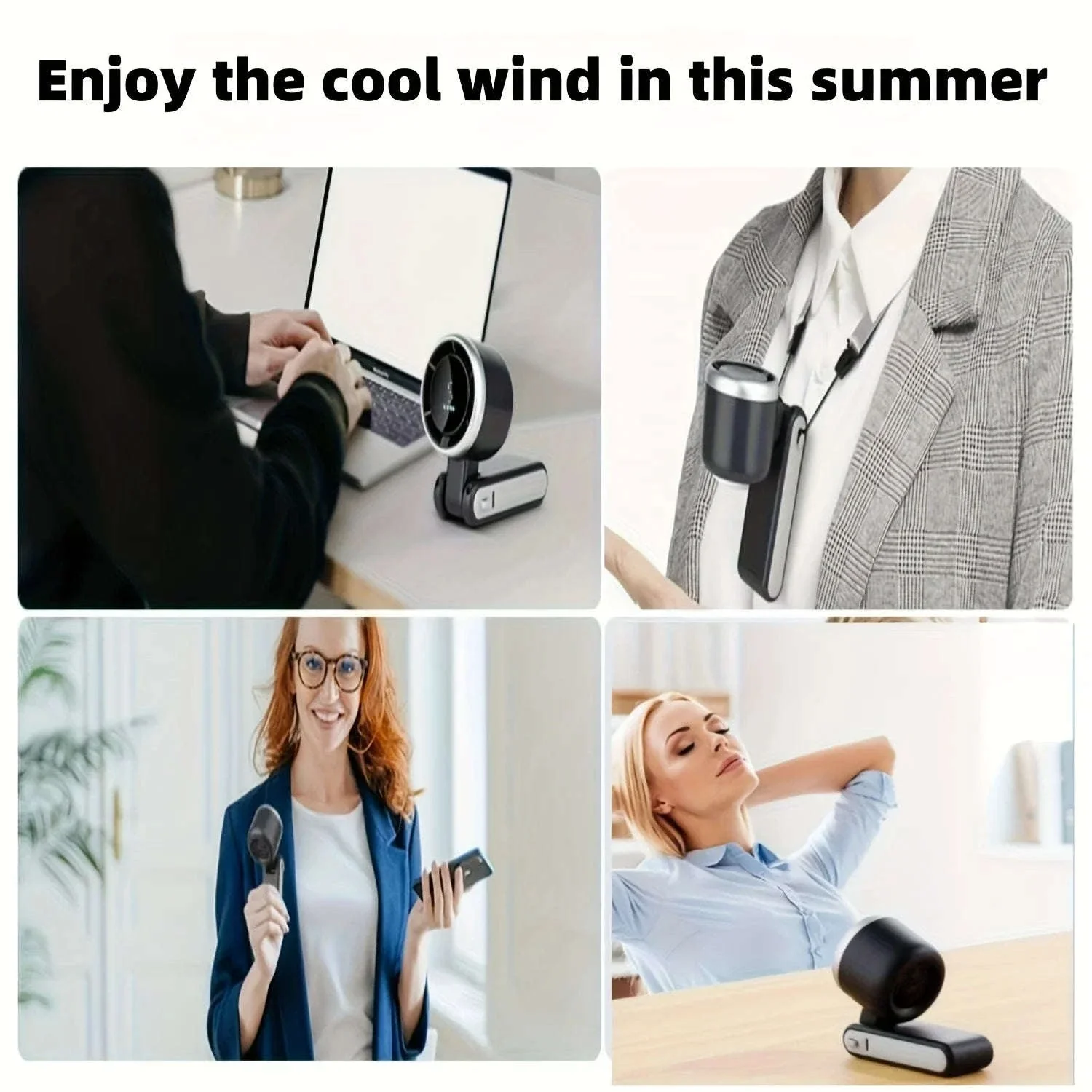 Foldable USB Rechargeable Handheld Fan, 5-Speed Quiet Cooling - Image 12