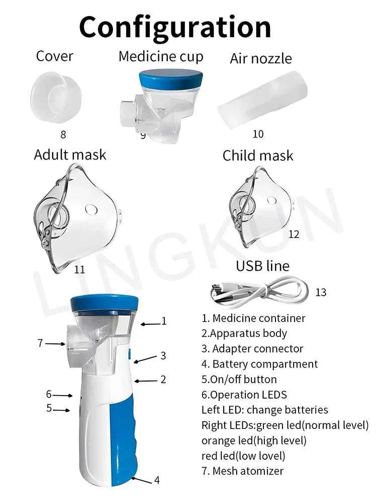 Handheld Portable Mesh Nebulizer for Kids and Adults - Image 23