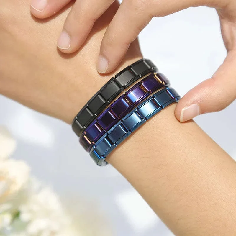 Italian Stainless Steel Charm Bracelet with Stretch Fit - Image 14