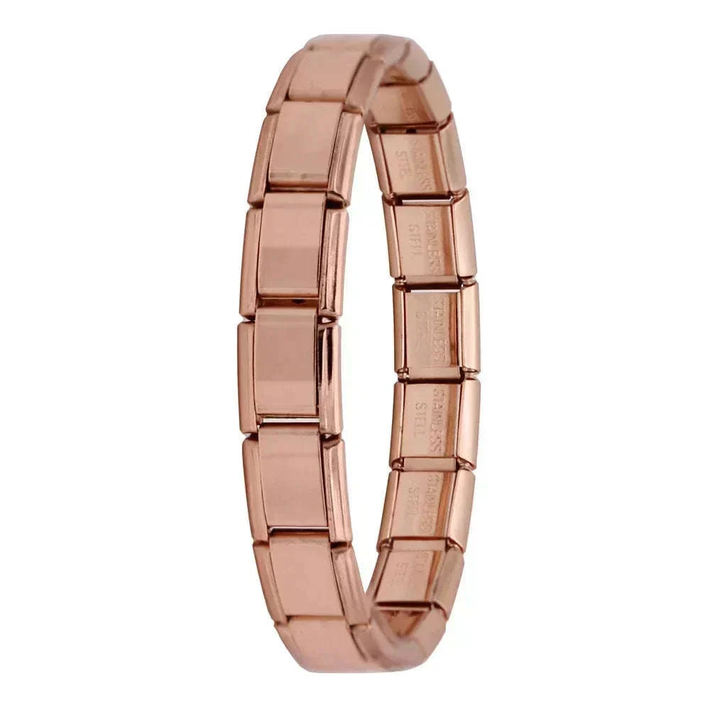 Italian Stainless Steel Charm Bracelet with Stretch Fit - Image 23