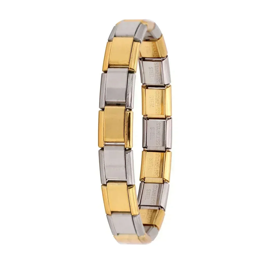 Italian Stainless Steel Charm Bracelet with Stretch Fit - Image 26