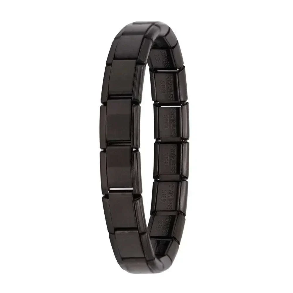 Italian Stainless Steel Charm Bracelet with Stretch Fit - Image 44