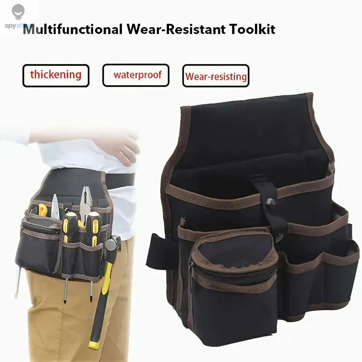 Electrician Tool Bag with Adjustable Waist Belt and Pocket Layout - Image 5