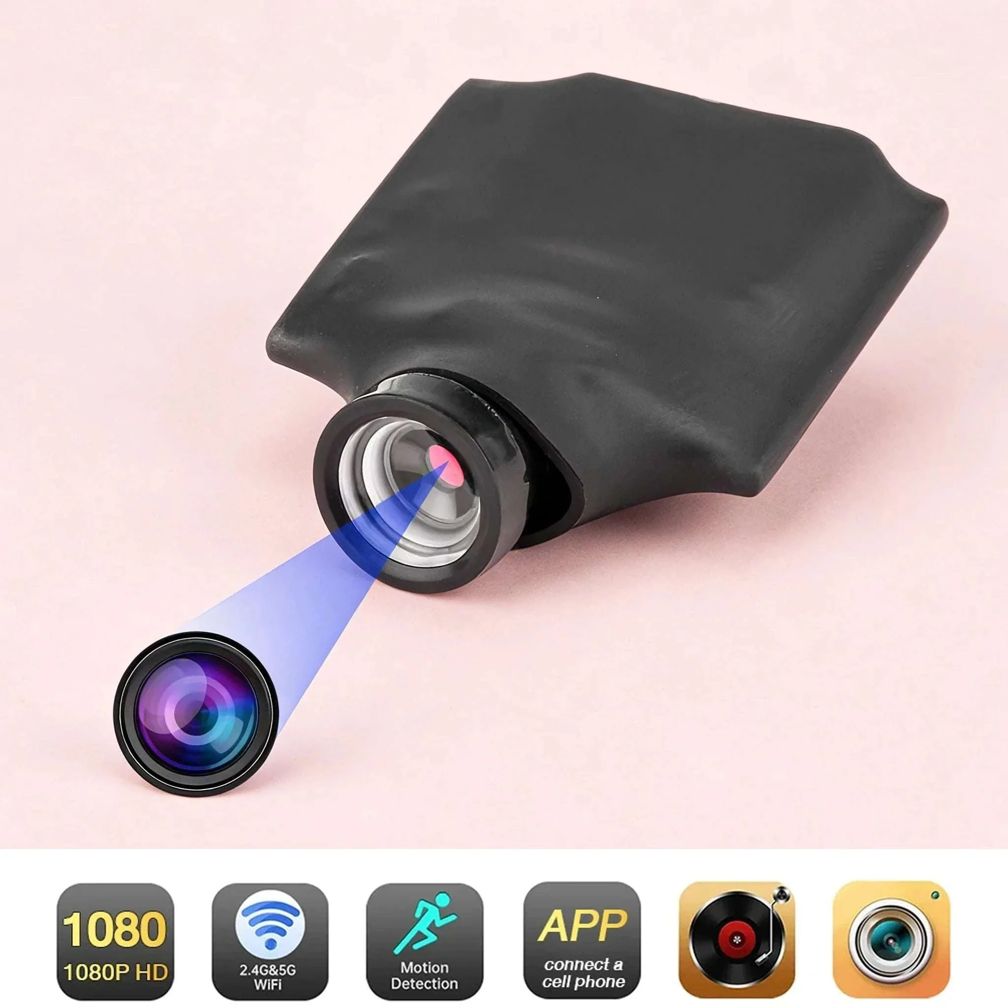 Mini WiFi Security Camera 1080P with Motion Detection Remote View