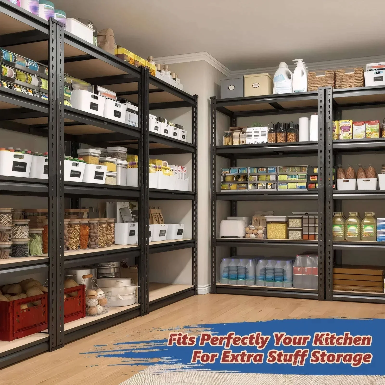 Heavy Duty 5-Tier Garage Shelving Unit 2000 lb Capacity Adjustable - Image 5