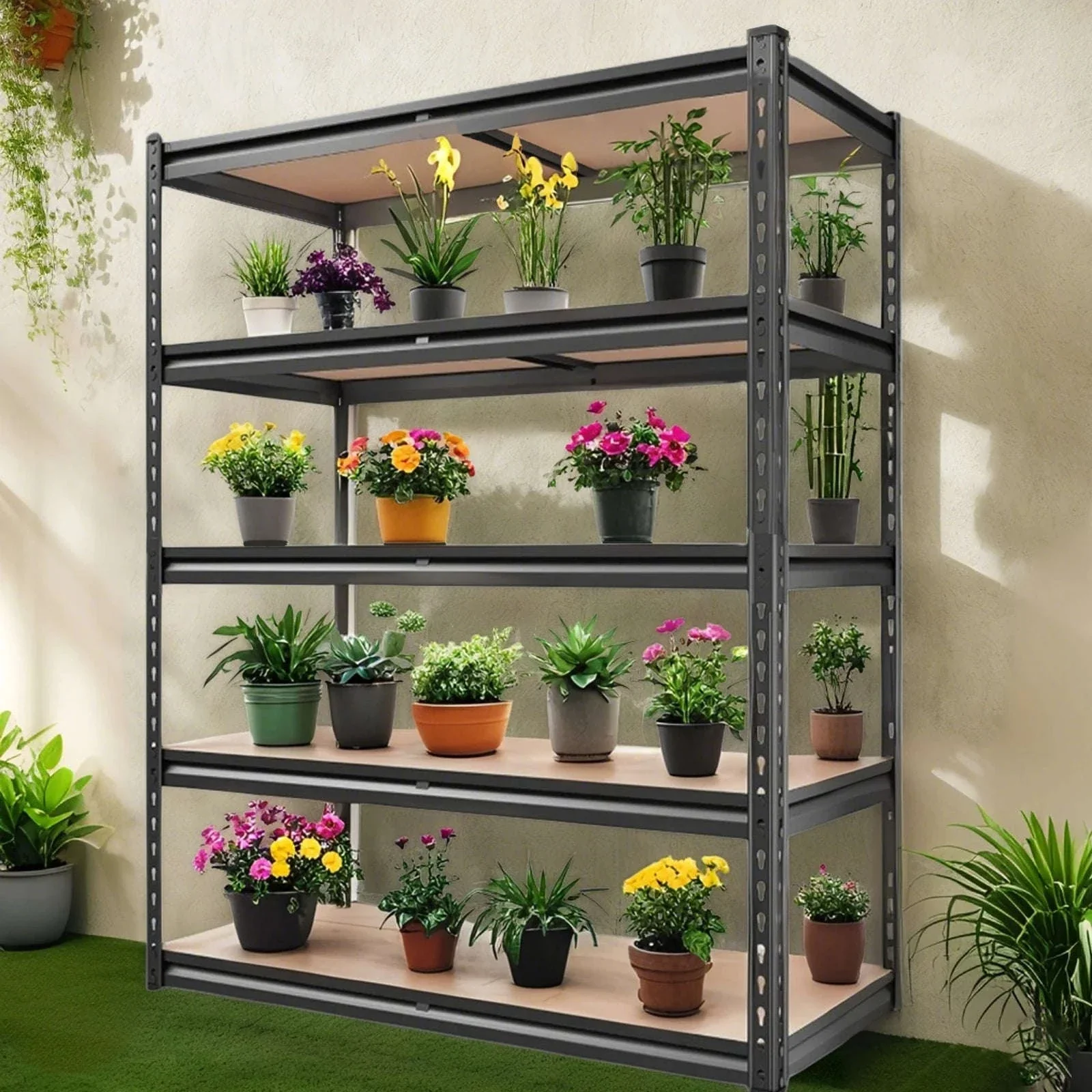 Heavy Duty 5-Tier Garage Shelving Unit 2000 lb Capacity Adjustable - Image 6