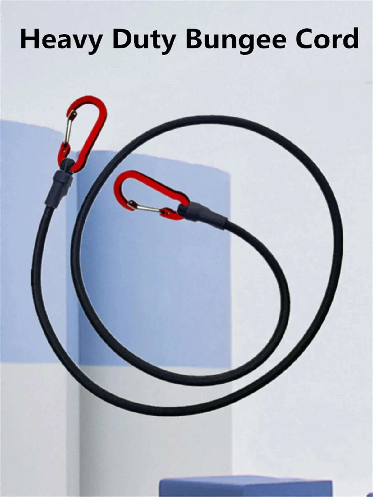 Heavy Duty Bungee Cord Elastic Tie Strap with Carabiner Hooks - Image 7