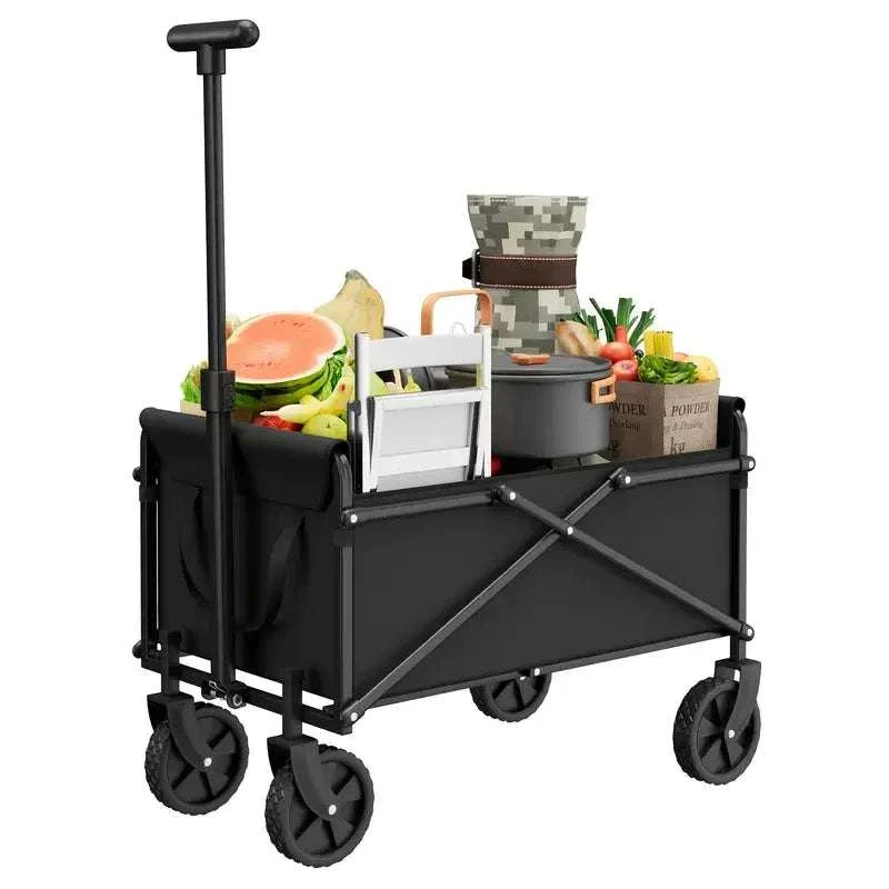 Heavy Duty Folding Wagon Cart with 360° All-Terrain Wheels - Image 11