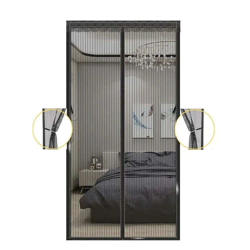Heavy Duty Magnetic Screen Door Mesh Curtain for Easy Entry
