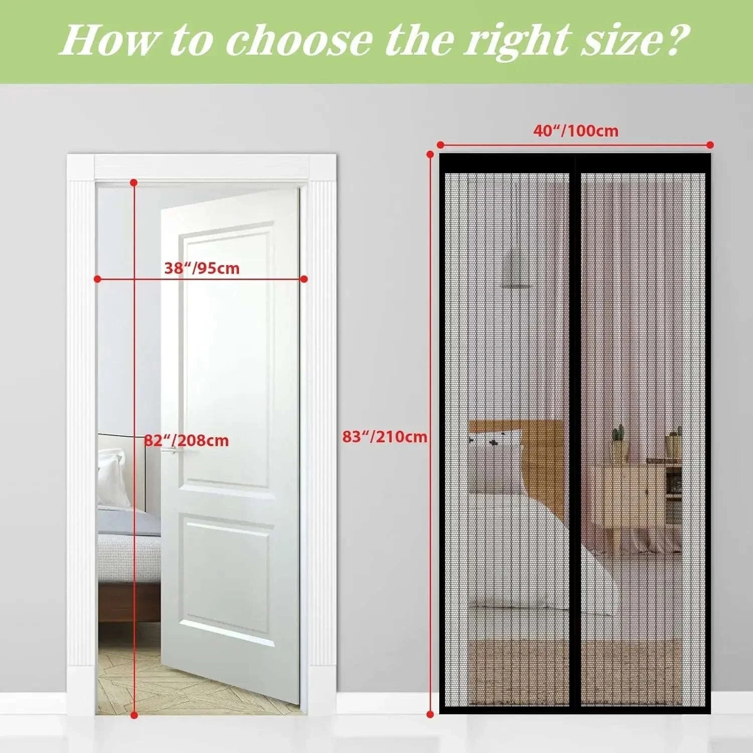Heavy Duty Magnetic Screen Door Mesh Curtain for Easy Entry - Image 2