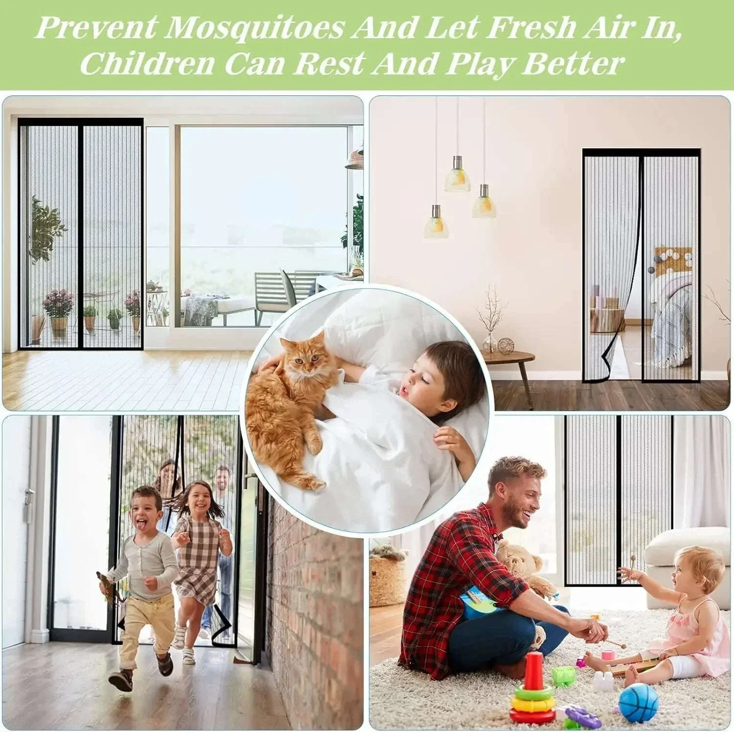 Heavy Duty Magnetic Screen Door Mesh Curtain for Easy Entry - Image 4