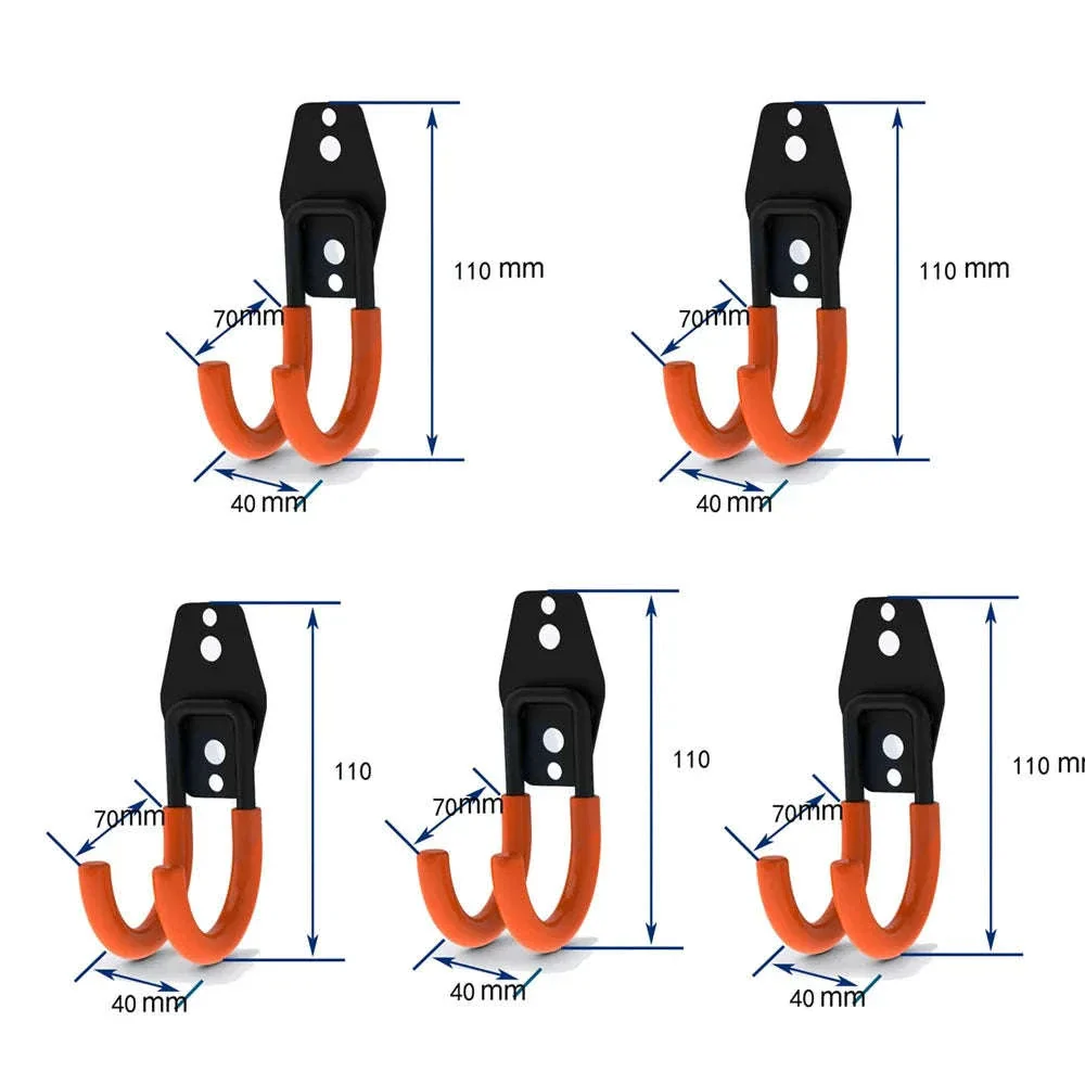 Heavy Duty Metal Hook Garage Organizer for Strong Wall Storage - Image 16