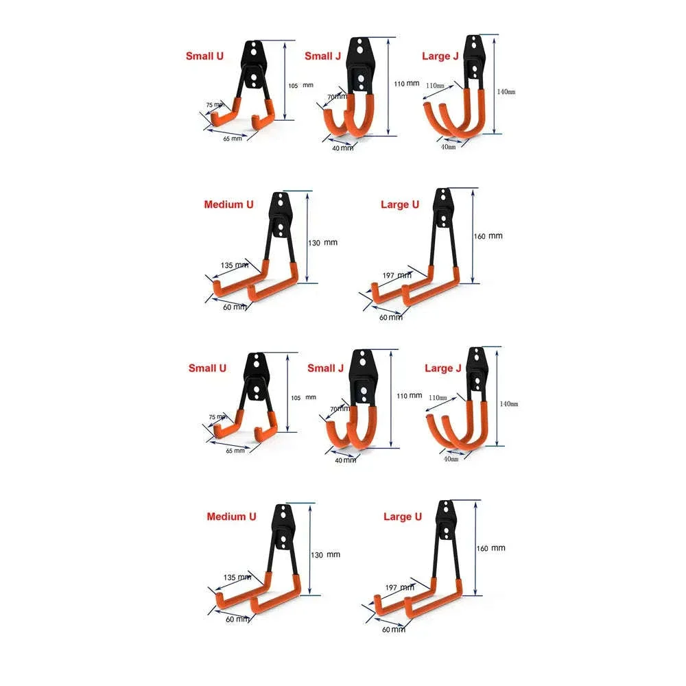 Heavy Duty Metal Hook Garage Organizer for Strong Wall Storage - Image 18