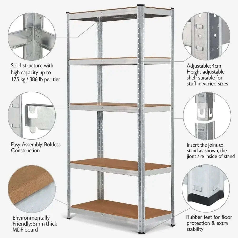 Heavy Duty Metal Shelving Racking Unit for Garage & Workshop - Image 5