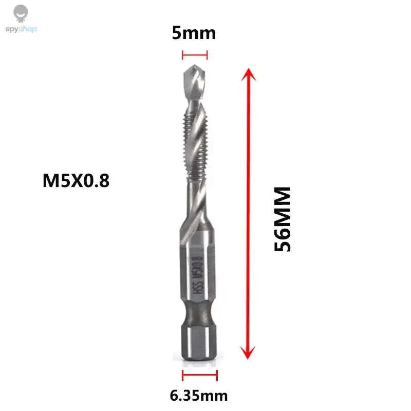 Titanium Plated HSS Tap Drill Bits with Hex Shank Set - Image 27