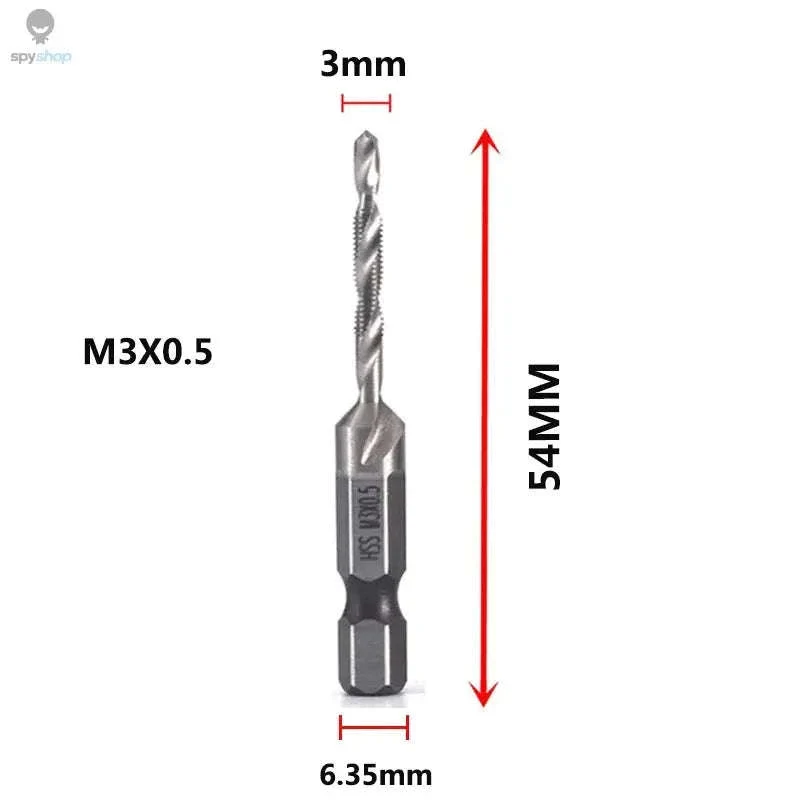 Titanium Plated HSS Tap Drill Bits with Hex Shank Set - Image 34