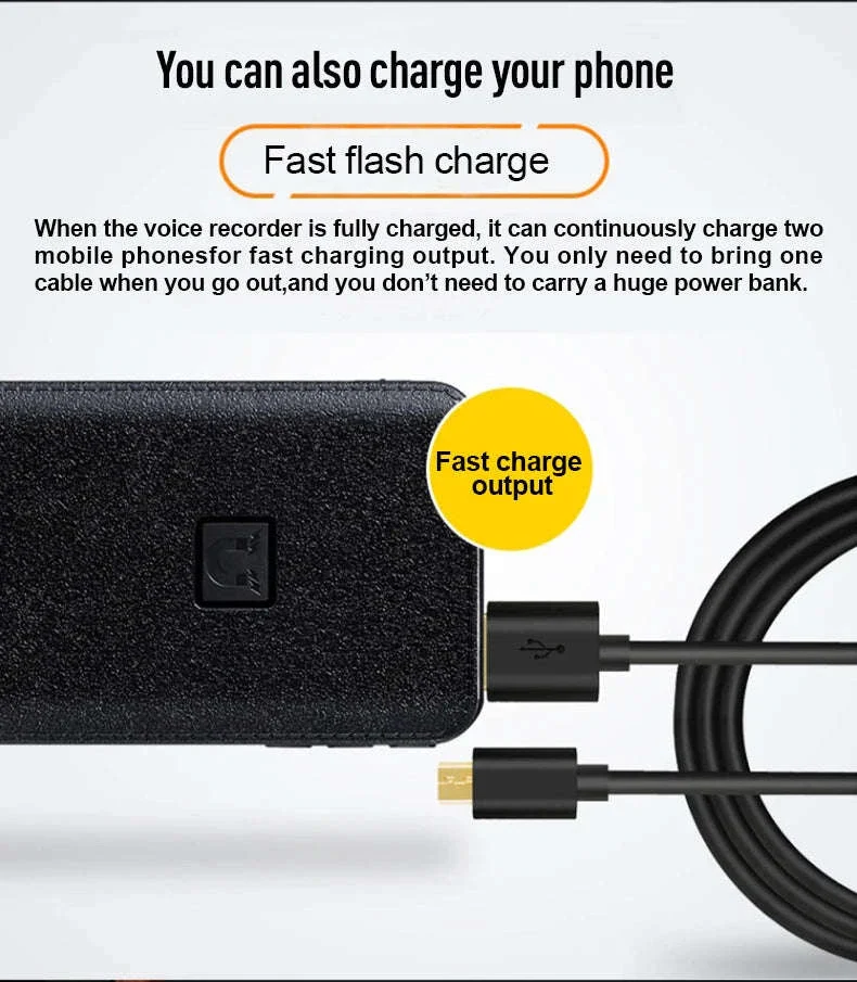 Hidden Voice Recorder Power Bank with 5000mAh and Long Recording - Image 12