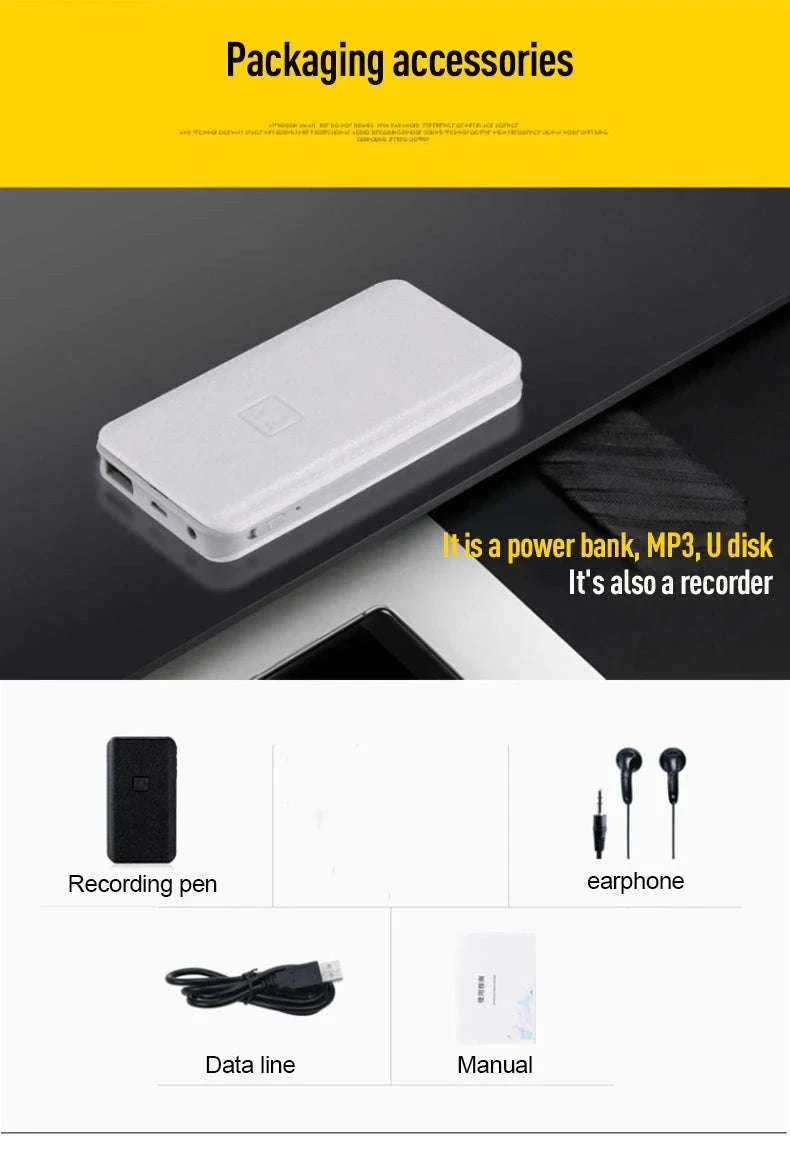 Hidden Voice Recorder Power Bank with 5000mAh and Long Recording - Image 21