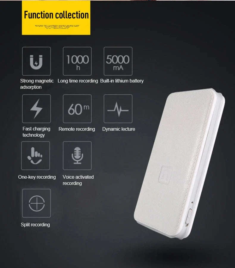 Hidden Voice Recorder Power Bank with 5000mAh and Long Recording - Image 9
