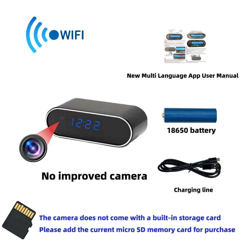 Hidden WiFi Clock Camera with Night Vision & Motion Detection - Image 8